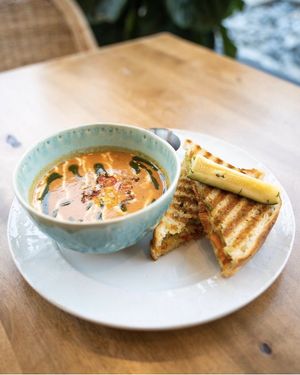 Grilled Cheese and Tomato Soup   at Down 2 Earth in Langley