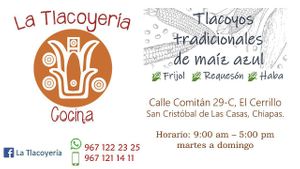 Tlacoyos tradicionales de maíz azul  at La Tlacoyeria in San Cristobal De Las Casas