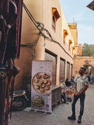 Entrance is in a sidestreet of the souq! at Aicha Kitchen in Marrakech