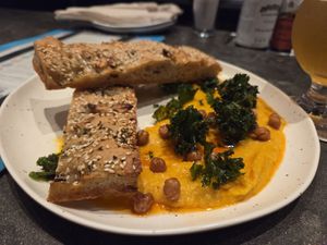Kabocha squash hummus (special) at Maui Brewing Co in Honolulu