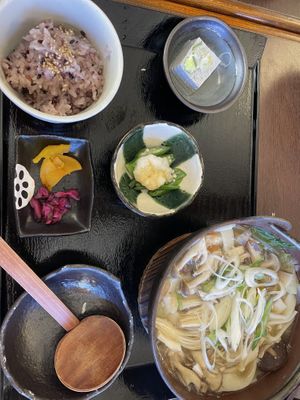 Mushroom hoto  at Momijitei-Hoto in Fujikawaguchiko