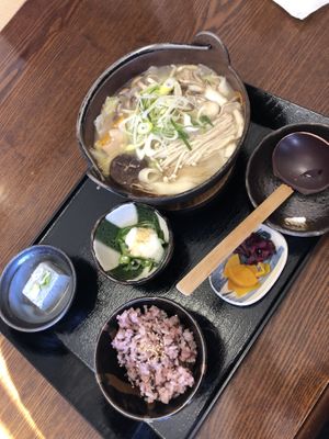 Mushroom set  at Momijitei-Hoto in Fujikawaguchiko