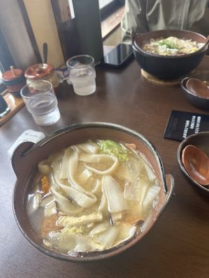 Pumpkin houtou noodles  at Momijitei-Hoto in Fujikawaguchiko