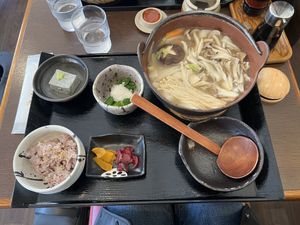  Mushroom hoto set meal  at Momijitei-Hoto in Fujikawaguchiko