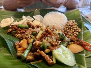 Tempeh Manis 🤩  at Tirta Unda in Sidemen