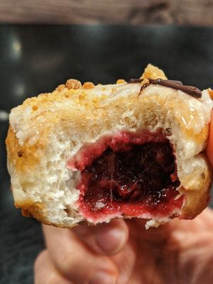 Rhubarb, Raspberry & Ginger at Crosstown Doughnuts - Canary Wharf in East London