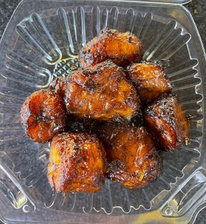 side of fried plantains (so simple but so delicious)   at Flavors of East Africa Express in San Diego
