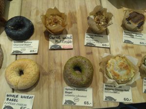 Bagels. Three vegan options at Greedy Beast in Chiang Mai
