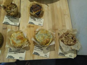 Some muffin. The left corner one is vegan at Greedy Beast in Chiang Mai