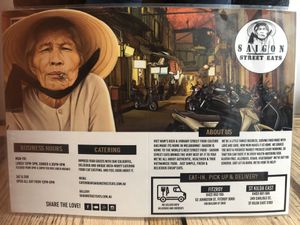 Menu at Saigon Street Eats in Fitzroy