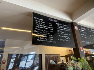 Menu includes vegan curry and vegan pasta   at B&B Cafe Hongu in Tanabe