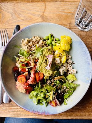 Buddha bowl  at Greens & Co in Galway