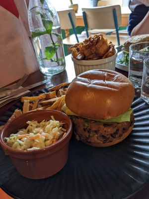 Beans burger (daily special) at Greens & Co in Galway