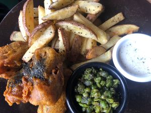 Tofu Vish and chips at Greens & Co in Galway