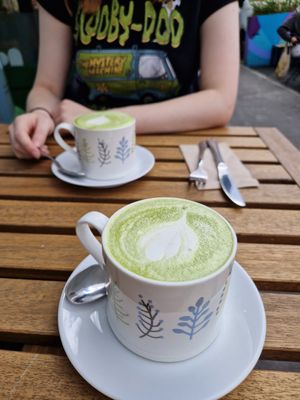 Coconut matcha at Greens & Co in Galway