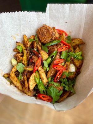 Vegan spicy bag  at Greens & Co in Galway