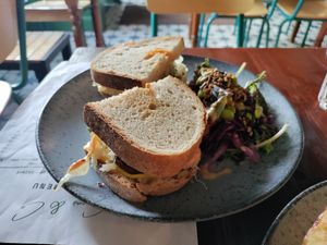 Like a Reuben sandwich with Veef. Awesome at Greens & Co in Galway