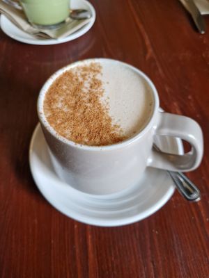 Chai latte with soya milk at Greens & Co in Galway