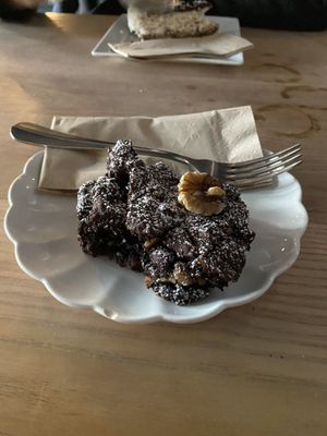 Walnut Brownie  at Greens & Co in Galway