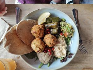 Lebanese platter at Greens & Co in Galway
