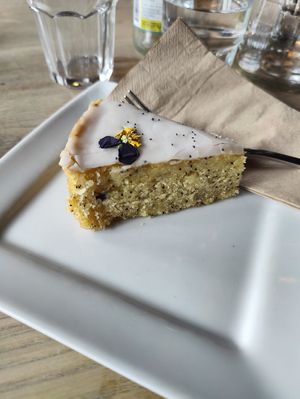 Lemon poppy seed cake at Greens & Co in Galway