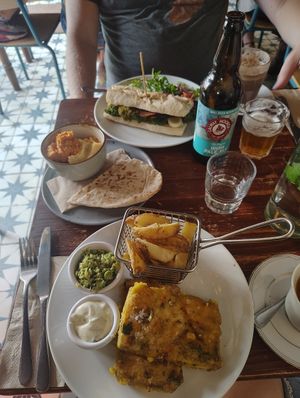 Tofish and beef sandwich at Greens & Co in Galway