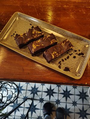 Peanut butter brownie at Greens & Co in Galway