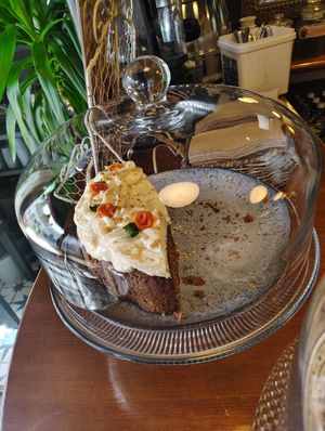 Carrot cake at Greens & Co in Galway