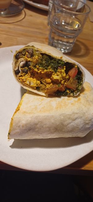 Breakfast wrap at Greens & Co in Galway