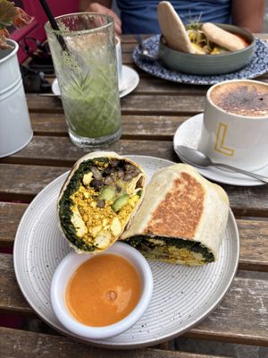 Breakfast wrap  at Greens & Co in Galway
