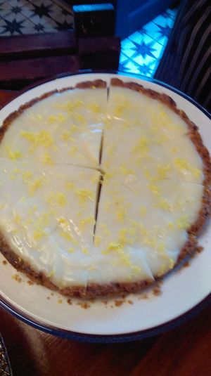 Lemon curd pie at Greens & Co in Galway
