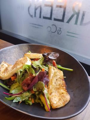 Vegan halloumi salad at Greens & Co in Galway