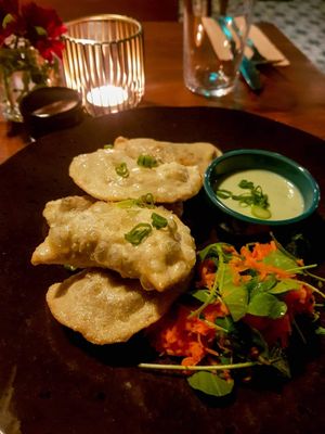 Mushroom dumplings at Greens & Co in Galway