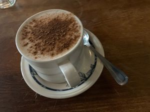 Oat milk chai latte at Greens & Co in Galway