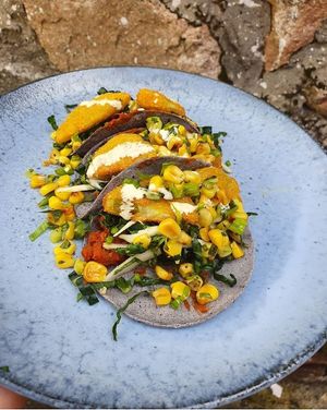 Fried green tomato tacos at Greens & Co in Galway