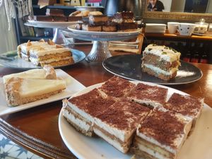 Vegan tiramisu at Greens & Co in Galway