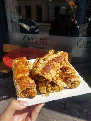 Vegan sausages rolls at Greens & Co in Galway