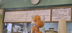 Specials board at Lemoni Cafe in Boracay