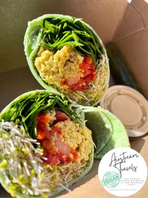 Curried rice wrap #Veganuary at Natural Sisters Cafe in Joshua Tree