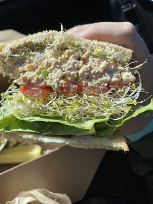 Eggless sandwich #Veganuary at Natural Sisters Cafe in Joshua Tree