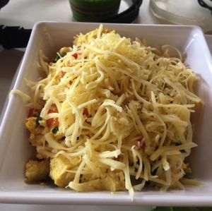 tofu scramble (reeeeally salty) at Natural Sisters Cafe in Joshua Tree