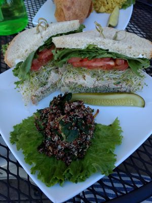 Eggless tofu sandwich at Natural Sisters Cafe in Joshua Tree
