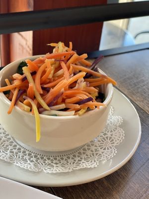 Steamed veggies at Natural Sisters Cafe in Joshua Tree