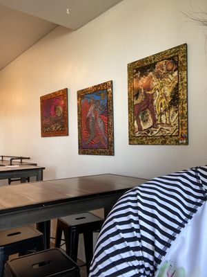 Cool artwork at Natural Sisters Cafe in Joshua Tree