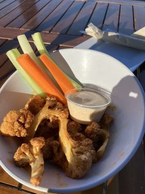 Buffalo cauliflower   at Numero Uno Beach House in San Juan