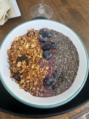 Mango Smoothie Bowl that turned into an Acai Bowl #Veganuary at Numero Uno Beach House in San Juan