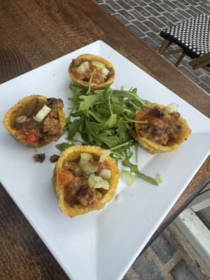 Vegan stuffed tostoness #Veganuary at Numero Uno Beach House in San Juan