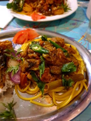 curry on noodles at onsoonsee 온순씨 in Seoul