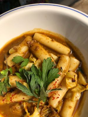 Tumeric Femented miso tteokbokki (sometimes) at onsoonsee 온순씨 in Seoul