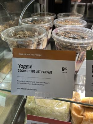 Vegan yogurt parfaits   at JJ Bean Coffee Roasters - Davie St in Vancouver